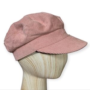 NEW Lack Of Color Dunes Hat Pink Corduroy Newsboy Cap Women's Medium NWT